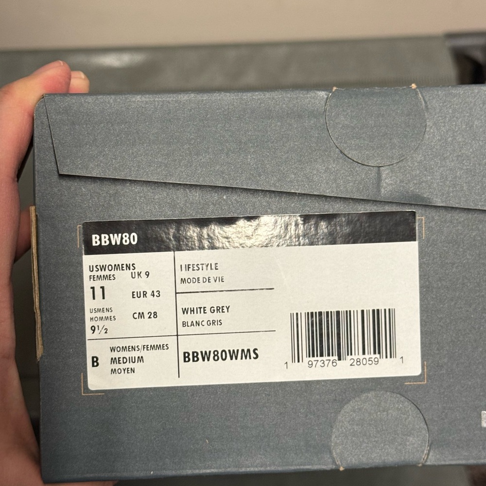 New Balance White and Silver Sneakers - Picture 5 of 5